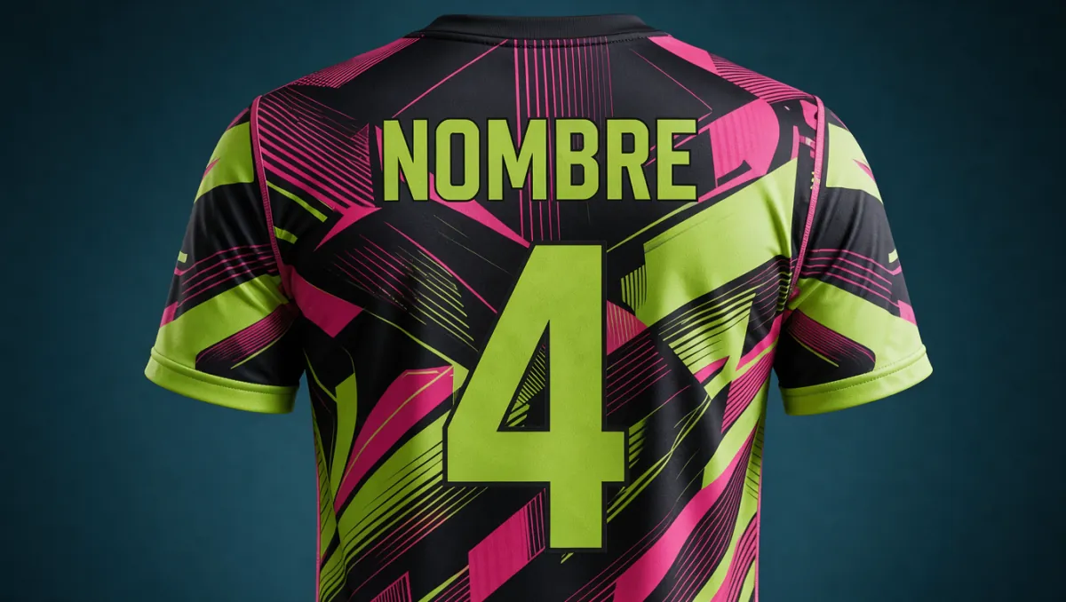 Espalda de camiseta técnica personalizada con nombre y dorsal