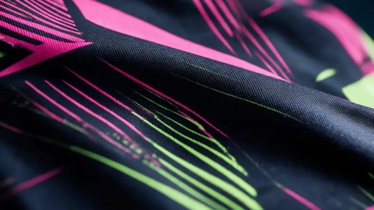 Detalle del tejido técnico transpirable de una camiseta sublimada full print